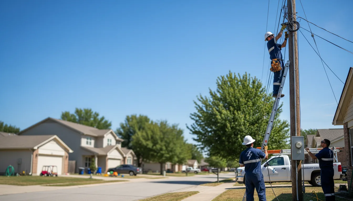 Residential electrician providing installation services in Pleasant Hill, IL